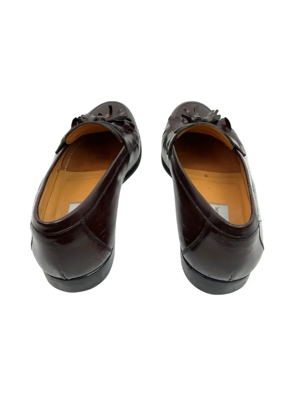 Mezlan Santander Leather Tassel Kiltie Loafers Mens 10.5 Burgundy Made In Spain